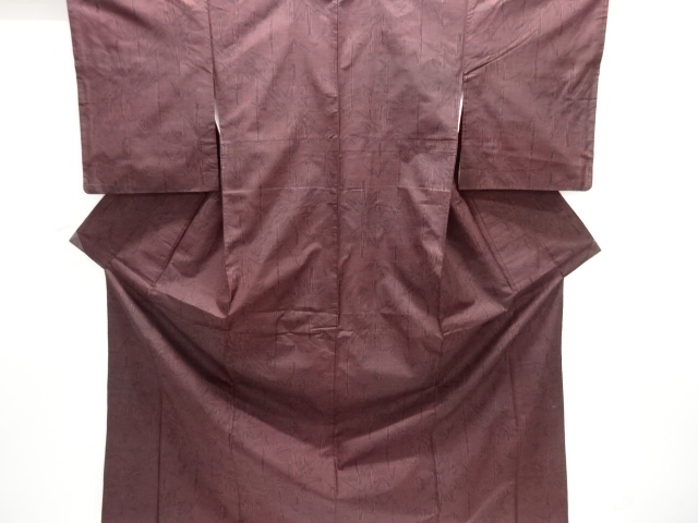 JAPANESE KIMONO / SILK / DORO OSHIMA TSUMUGI / WOVEN BAMBOO GRASS